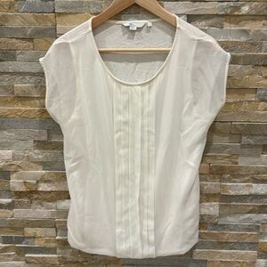 Boden no sleeves cream blouse US 8